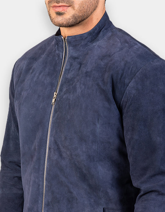 Biker Style Suede Jacket for Men